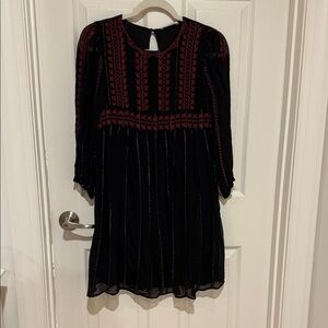 Zara Black and Red Casual Dress